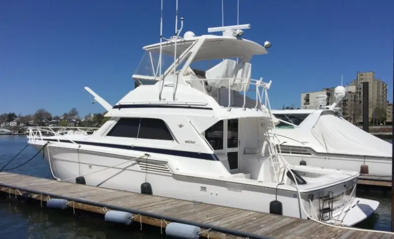 Sportfishing boat at the dock